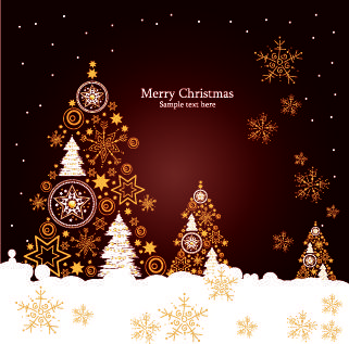 christmas luxury decor elements vector background