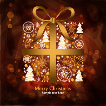 christmas luxury decor elements vector background