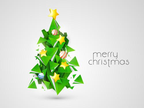 creative xmas tree background vector graphics