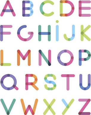 creative alphabets design vector set