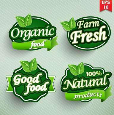 natural food label design vector