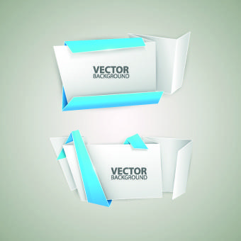 creative origami banner vector graphics