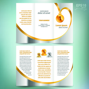 creative brochure and booklet tri fold design vector