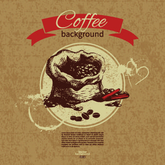 coffee background retro design vector