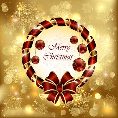 beautiful xmas baubles shiny background vector