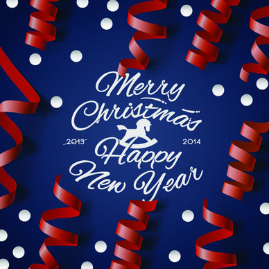 christmas with14 new year creative background set