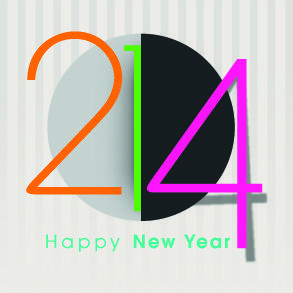 2014 new year design elements vectors