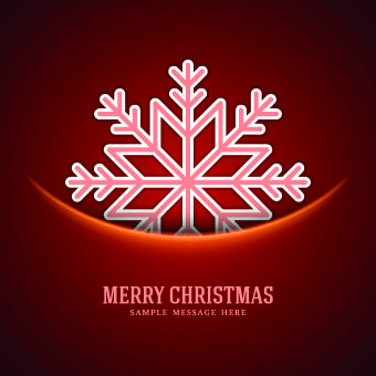 snowflake red christmas background