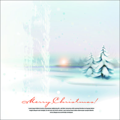 winter landscape vector background