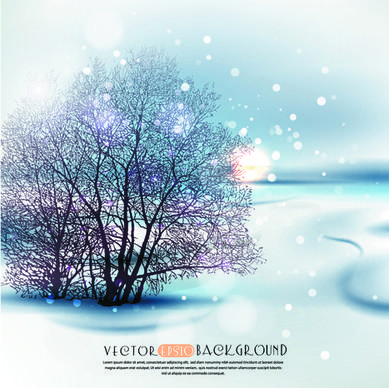 winter landscape vector background