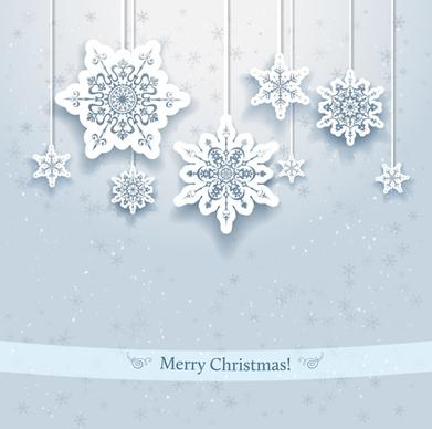 beautiful snowflakes christmas backgrounds vector