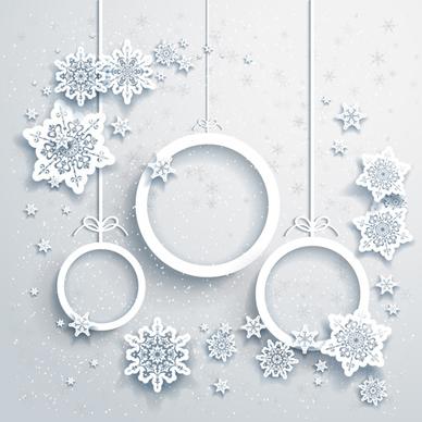 beautiful snowflakes christmas backgrounds vector