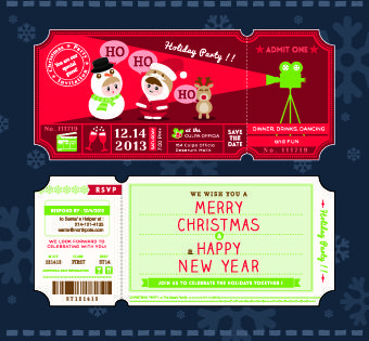 2014 christmas ticket vector