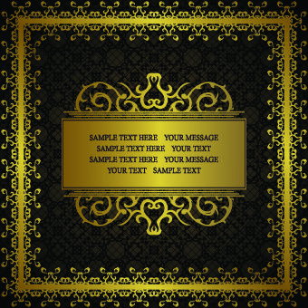 golden luxury frame vector graphics