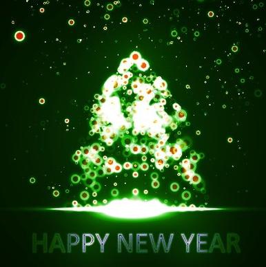 new year14 green light dot background