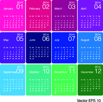 calendar14 vector huge collection