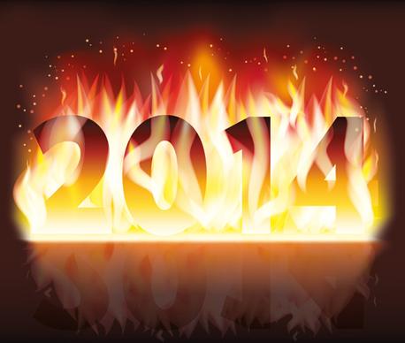 2014 new year creative design vectors