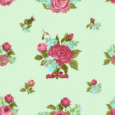 vintage flower vector patterns