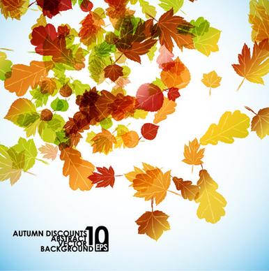 autumn beautiful background vector set