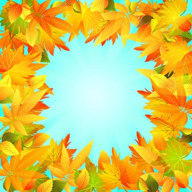 autumn beautiful background vector set