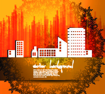 vector set of urban design background