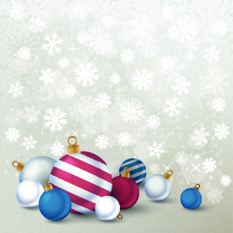 2014 merry christmas decor ball vector background