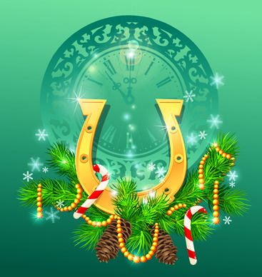 christmas pine needles vector background