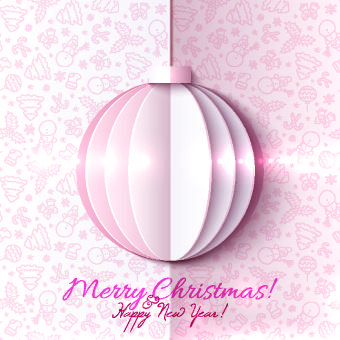 paper christmas ball vector backgroun