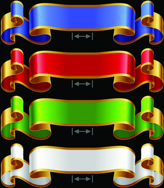 colored ribbons design vector