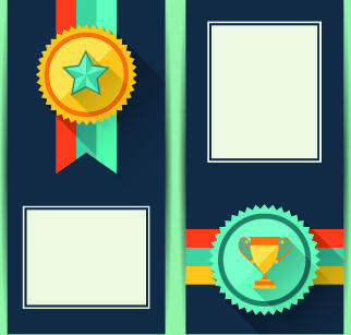 medals objects design vector