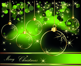 glowing christmas ball design vector