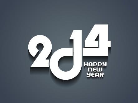 2014 new year background vector graphics