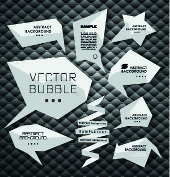 3d origami speech bubbles vector