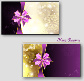 christmas golden greeting cards vector