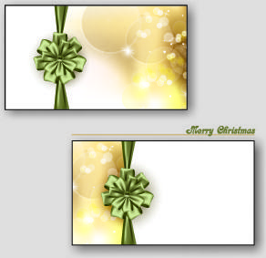 christmas golden greeting cards vector