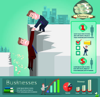 business money infographics vector