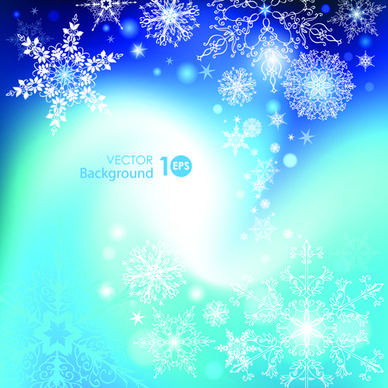 snowflake blue christmas background