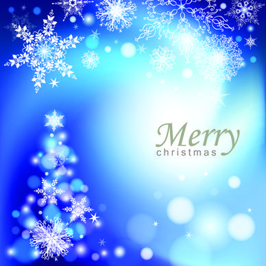 snowflake blue christmas background