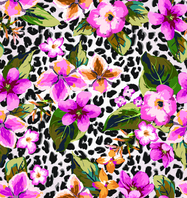 seamless flower patterns vector