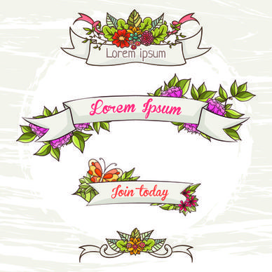 flower decor illustration vector