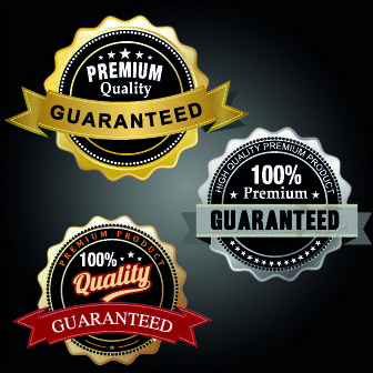 vintage round premium quality label vector