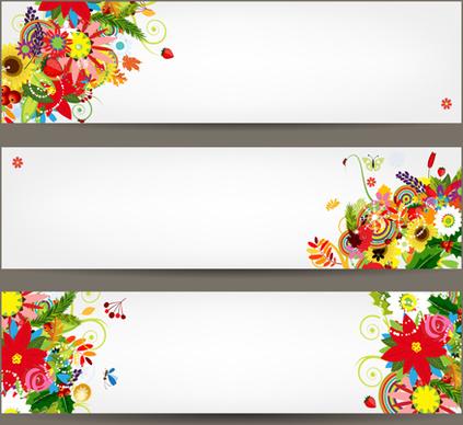 beautiful floral banner vector