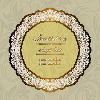 floral frame invitation vector