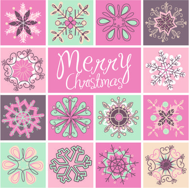 vintage xmas elements vector