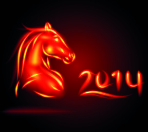 fire horse14 design vector