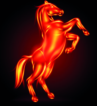 fire horse14 design vector