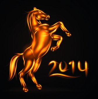 fire horse14 design vector