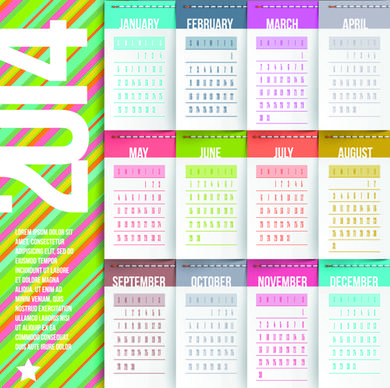 calendar14 vector huge collection