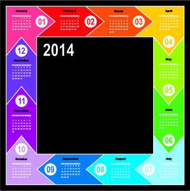 calendar14 vector huge collection