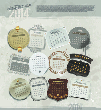 calendar14 vector huge collection